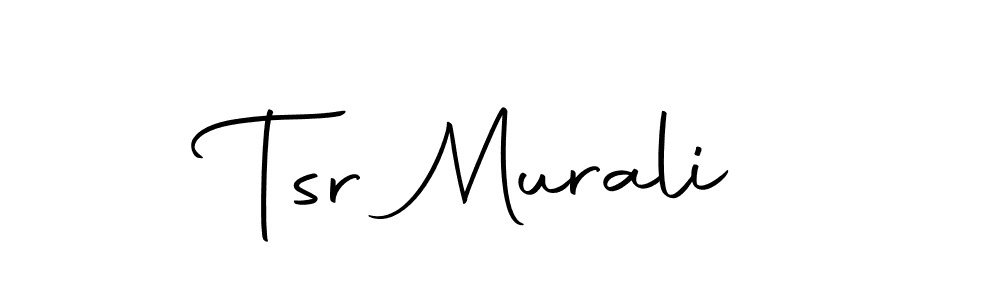 You should practise on your own different ways (Autography-DOLnW) to write your name (Tsr Murali) in signature. don't let someone else do it for you. Tsr Murali signature style 10 images and pictures png