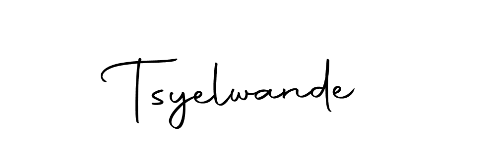 Use a signature maker to create a handwritten signature online. With this signature software, you can design (Autography-DOLnW) your own signature for name Tsyelwande. Tsyelwande signature style 10 images and pictures png
