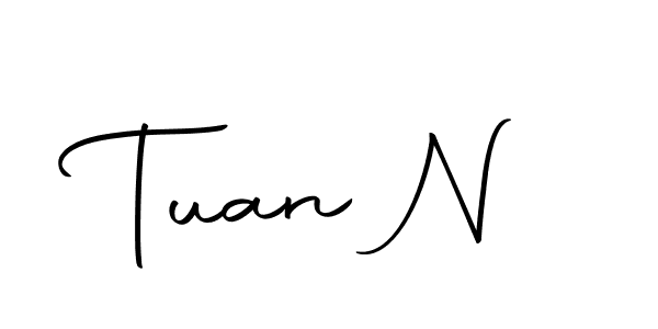 Similarly Autography-DOLnW is the best handwritten signature design. Signature creator online .You can use it as an online autograph creator for name Tuan N. Tuan N signature style 10 images and pictures png