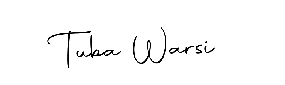 The best way (Autography-DOLnW) to make a short signature is to pick only two or three words in your name. The name Tuba Warsi include a total of six letters. For converting this name. Tuba Warsi signature style 10 images and pictures png