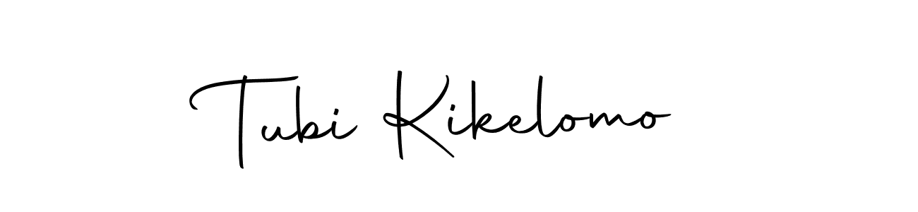 How to make Tubi Kikelomo name signature. Use Autography-DOLnW style for creating short signs online. This is the latest handwritten sign. Tubi Kikelomo signature style 10 images and pictures png
