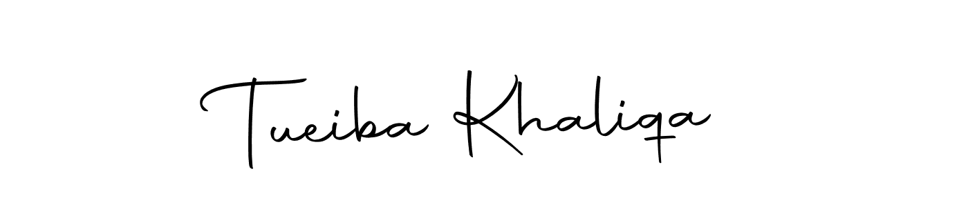 Also we have Tueiba Khaliqa name is the best signature style. Create professional handwritten signature collection using Autography-DOLnW autograph style. Tueiba Khaliqa signature style 10 images and pictures png