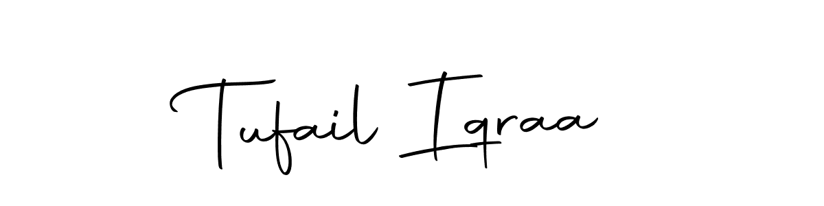 Design your own signature with our free online signature maker. With this signature software, you can create a handwritten (Autography-DOLnW) signature for name Tufail Iqraa. Tufail Iqraa signature style 10 images and pictures png