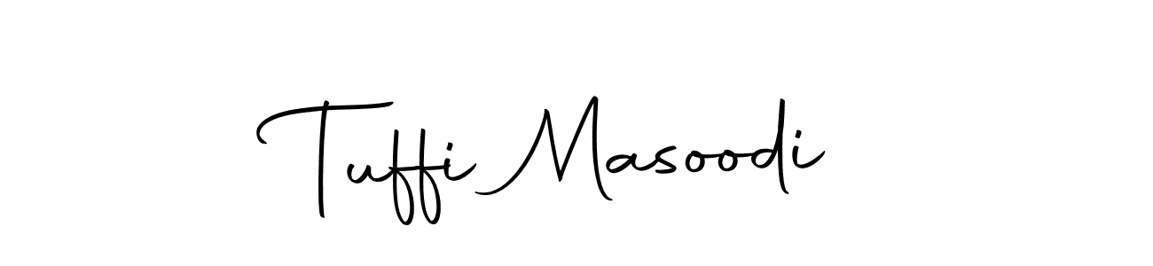 The best way (Autography-DOLnW) to make a short signature is to pick only two or three words in your name. The name Tuffi Masoodi include a total of six letters. For converting this name. Tuffi Masoodi signature style 10 images and pictures png