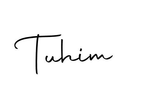 You should practise on your own different ways (Autography-DOLnW) to write your name (Tuhim) in signature. don't let someone else do it for you. Tuhim signature style 10 images and pictures png