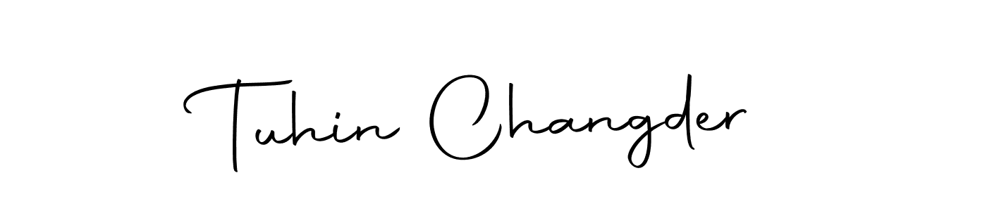 The best way (Autography-DOLnW) to make a short signature is to pick only two or three words in your name. The name Tuhin Changder include a total of six letters. For converting this name. Tuhin Changder signature style 10 images and pictures png