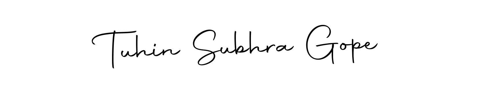 Create a beautiful signature design for name Tuhin Subhra Gope. With this signature (Autography-DOLnW) fonts, you can make a handwritten signature for free. Tuhin Subhra Gope signature style 10 images and pictures png