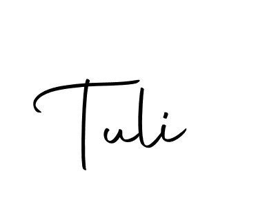 Design your own signature with our free online signature maker. With this signature software, you can create a handwritten (Autography-DOLnW) signature for name Tuli. Tuli signature style 10 images and pictures png