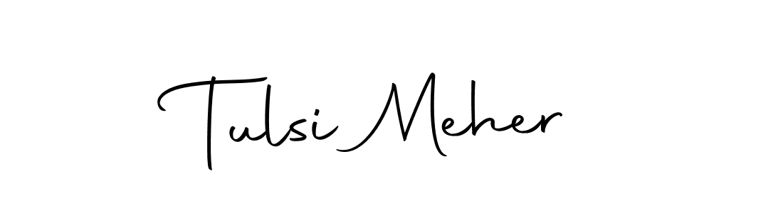Create a beautiful signature design for name Tulsi Meher. With this signature (Autography-DOLnW) fonts, you can make a handwritten signature for free. Tulsi Meher signature style 10 images and pictures png