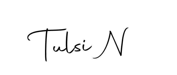 The best way (Autography-DOLnW) to make a short signature is to pick only two or three words in your name. The name Tulsi N include a total of six letters. For converting this name. Tulsi N signature style 10 images and pictures png