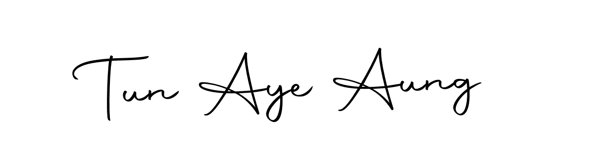 The best way (Autography-DOLnW) to make a short signature is to pick only two or three words in your name. The name Tun Aye Aung include a total of six letters. For converting this name. Tun Aye Aung signature style 10 images and pictures png