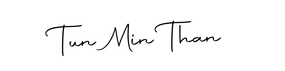Create a beautiful signature design for name Tun Min Than. With this signature (Autography-DOLnW) fonts, you can make a handwritten signature for free. Tun Min Than signature style 10 images and pictures png