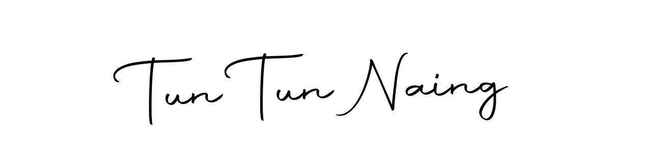 Create a beautiful signature design for name Tun Tun Naing. With this signature (Autography-DOLnW) fonts, you can make a handwritten signature for free. Tun Tun Naing signature style 10 images and pictures png