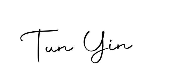You should practise on your own different ways (Autography-DOLnW) to write your name (Tun Yin) in signature. don't let someone else do it for you. Tun Yin signature style 10 images and pictures png