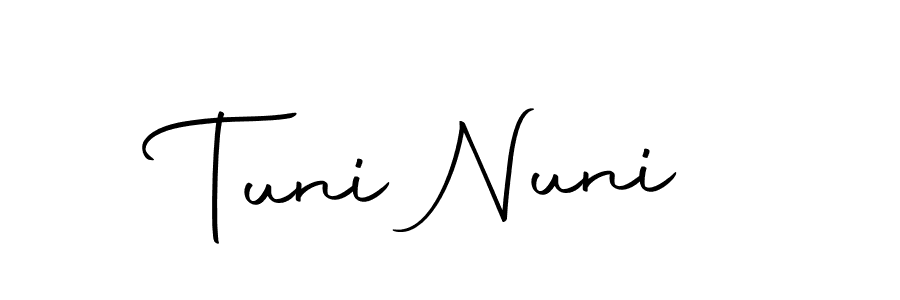 The best way (Autography-DOLnW) to make a short signature is to pick only two or three words in your name. The name Tuni Nuni include a total of six letters. For converting this name. Tuni Nuni signature style 10 images and pictures png