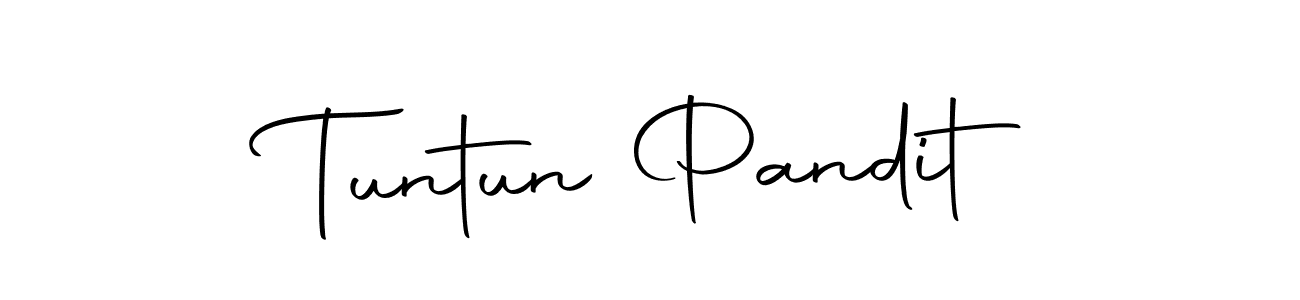 How to make Tuntun Pandit name signature. Use Autography-DOLnW style for creating short signs online. This is the latest handwritten sign. Tuntun Pandit signature style 10 images and pictures png