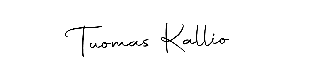 Make a beautiful signature design for name Tuomas Kallio. With this signature (Autography-DOLnW) style, you can create a handwritten signature for free. Tuomas Kallio signature style 10 images and pictures png