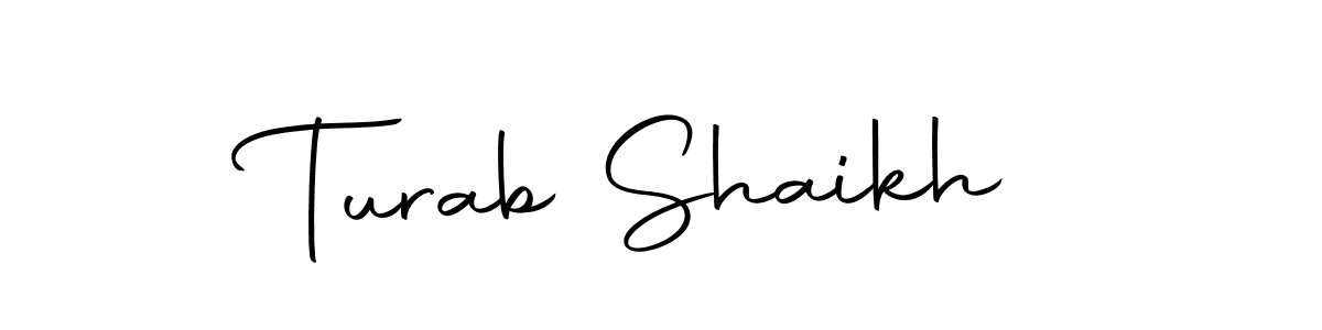 Also we have Turab Shaikh name is the best signature style. Create professional handwritten signature collection using Autography-DOLnW autograph style. Turab Shaikh signature style 10 images and pictures png