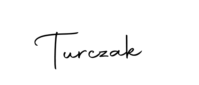 Use a signature maker to create a handwritten signature online. With this signature software, you can design (Autography-DOLnW) your own signature for name Turczak. Turczak signature style 10 images and pictures png