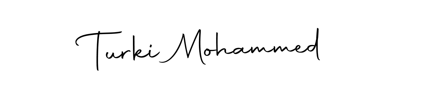 How to make Turki Mohammed name signature. Use Autography-DOLnW style for creating short signs online. This is the latest handwritten sign. Turki Mohammed signature style 10 images and pictures png