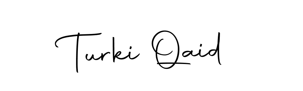 Create a beautiful signature design for name Turki Qaid. With this signature (Autography-DOLnW) fonts, you can make a handwritten signature for free. Turki Qaid signature style 10 images and pictures png