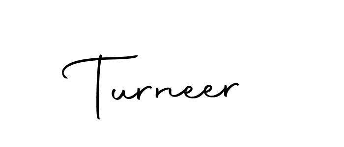 Use a signature maker to create a handwritten signature online. With this signature software, you can design (Autography-DOLnW) your own signature for name Turneer. Turneer signature style 10 images and pictures png