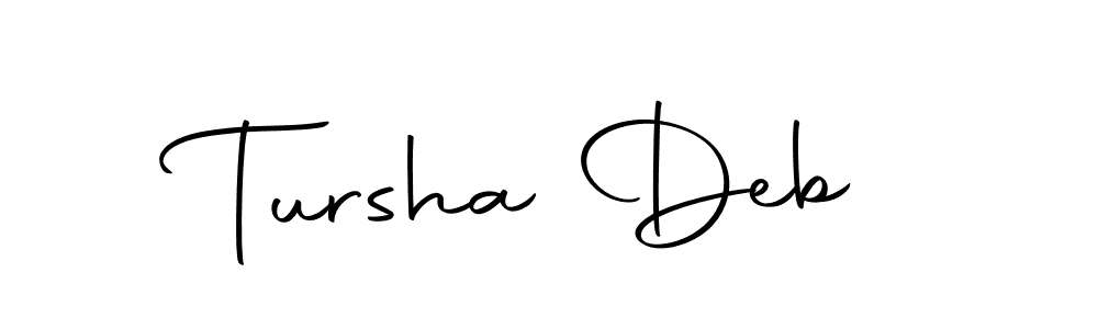 if you are searching for the best signature style for your name Tursha Deb. so please give up your signature search. here we have designed multiple signature styles  using Autography-DOLnW. Tursha Deb signature style 10 images and pictures png