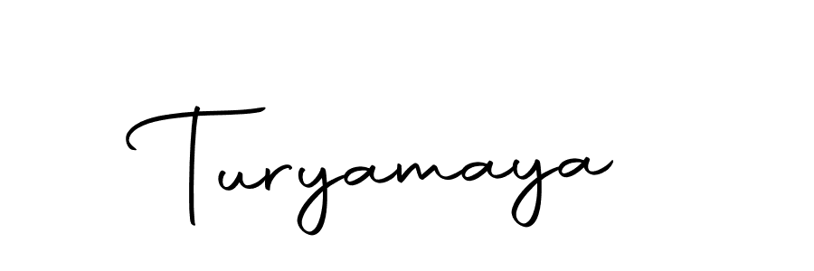 Use a signature maker to create a handwritten signature online. With this signature software, you can design (Autography-DOLnW) your own signature for name Turyamaya. Turyamaya signature style 10 images and pictures png