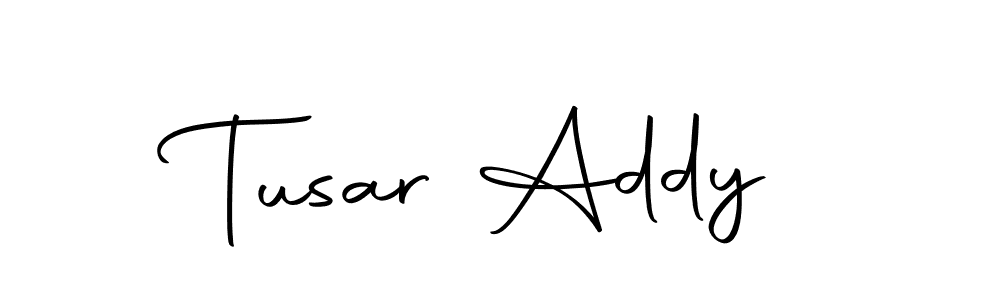 How to make Tusar Addy name signature. Use Autography-DOLnW style for creating short signs online. This is the latest handwritten sign. Tusar Addy signature style 10 images and pictures png