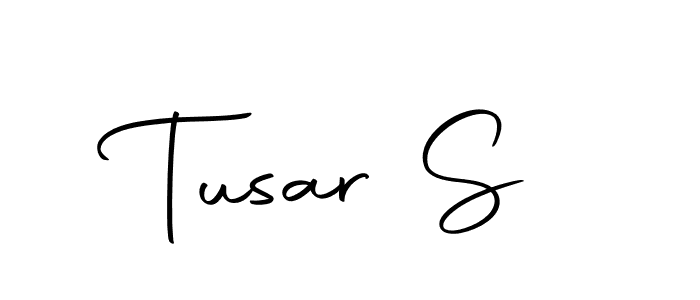 Design your own signature with our free online signature maker. With this signature software, you can create a handwritten (Autography-DOLnW) signature for name Tusar S. Tusar S signature style 10 images and pictures png