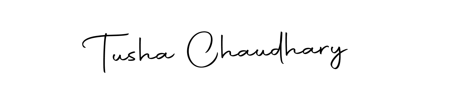 Create a beautiful signature design for name Tusha Chaudhary. With this signature (Autography-DOLnW) fonts, you can make a handwritten signature for free. Tusha Chaudhary signature style 10 images and pictures png