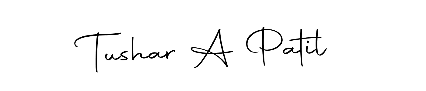 Make a short Tushar A Patil signature style. Manage your documents anywhere anytime using Autography-DOLnW. Create and add eSignatures, submit forms, share and send files easily. Tushar A Patil signature style 10 images and pictures png