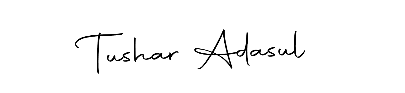 The best way (Autography-DOLnW) to make a short signature is to pick only two or three words in your name. The name Tushar Adasul include a total of six letters. For converting this name. Tushar Adasul signature style 10 images and pictures png