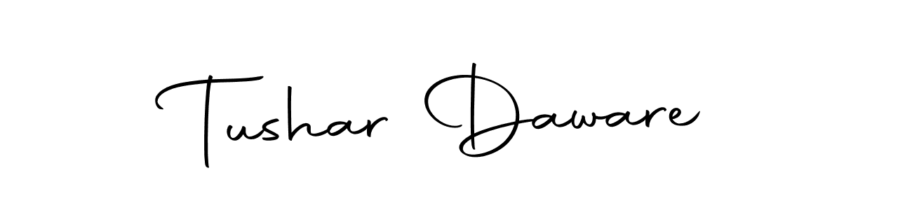 Similarly Autography-DOLnW is the best handwritten signature design. Signature creator online .You can use it as an online autograph creator for name Tushar Daware. Tushar Daware signature style 10 images and pictures png