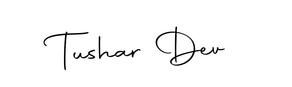 Design your own signature with our free online signature maker. With this signature software, you can create a handwritten (Autography-DOLnW) signature for name Tushar Dev. Tushar Dev signature style 10 images and pictures png