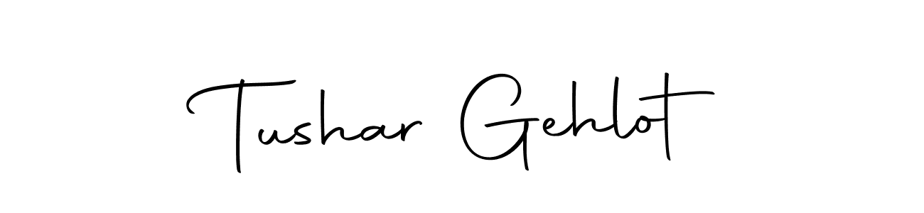 Create a beautiful signature design for name Tushar Gehlot. With this signature (Autography-DOLnW) fonts, you can make a handwritten signature for free. Tushar Gehlot signature style 10 images and pictures png