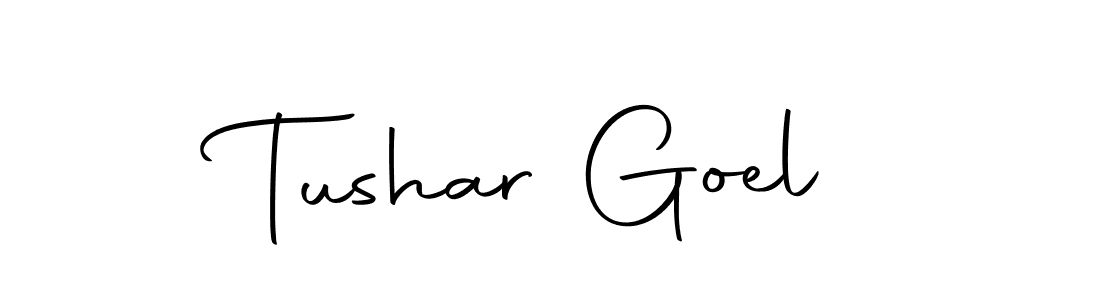 How to make Tushar Goel name signature. Use Autography-DOLnW style for creating short signs online. This is the latest handwritten sign. Tushar Goel signature style 10 images and pictures png