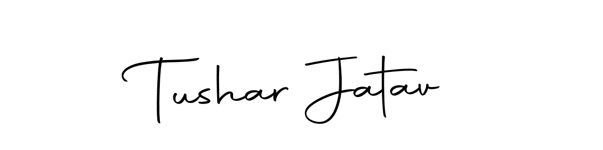 How to make Tushar Jatav name signature. Use Autography-DOLnW style for creating short signs online. This is the latest handwritten sign. Tushar Jatav signature style 10 images and pictures png