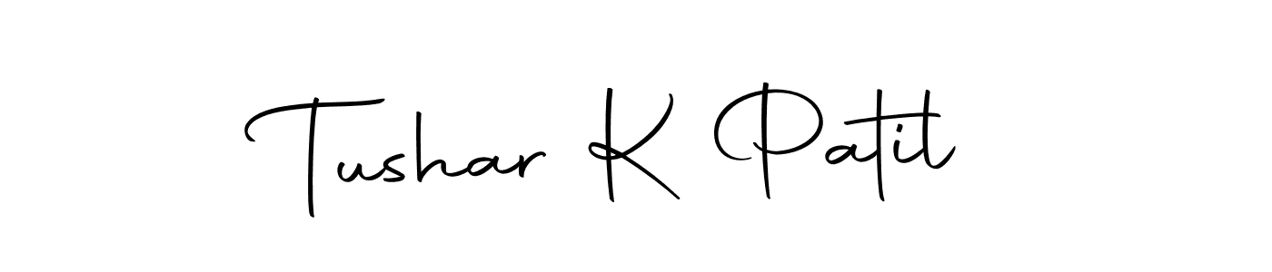 How to make Tushar K Patil name signature. Use Autography-DOLnW style for creating short signs online. This is the latest handwritten sign. Tushar K Patil signature style 10 images and pictures png