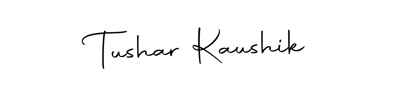 How to make Tushar Kaushik name signature. Use Autography-DOLnW style for creating short signs online. This is the latest handwritten sign. Tushar Kaushik signature style 10 images and pictures png