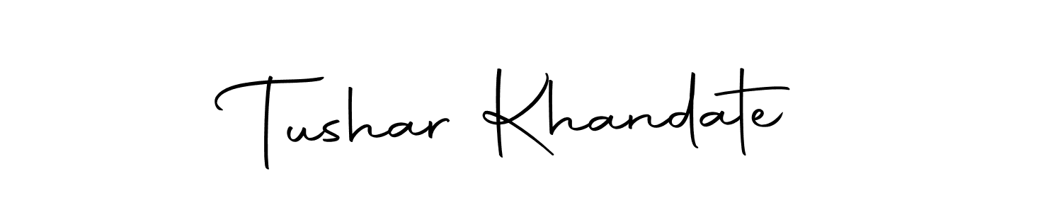 Use a signature maker to create a handwritten signature online. With this signature software, you can design (Autography-DOLnW) your own signature for name Tushar Khandate. Tushar Khandate signature style 10 images and pictures png