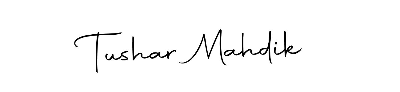 Make a short Tushar Mahdik signature style. Manage your documents anywhere anytime using Autography-DOLnW. Create and add eSignatures, submit forms, share and send files easily. Tushar Mahdik signature style 10 images and pictures png