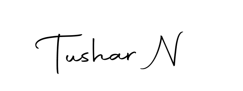 Create a beautiful signature design for name Tushar N. With this signature (Autography-DOLnW) fonts, you can make a handwritten signature for free. Tushar N signature style 10 images and pictures png