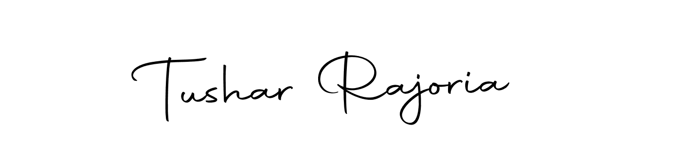 How to make Tushar Rajoria name signature. Use Autography-DOLnW style for creating short signs online. This is the latest handwritten sign. Tushar Rajoria signature style 10 images and pictures png