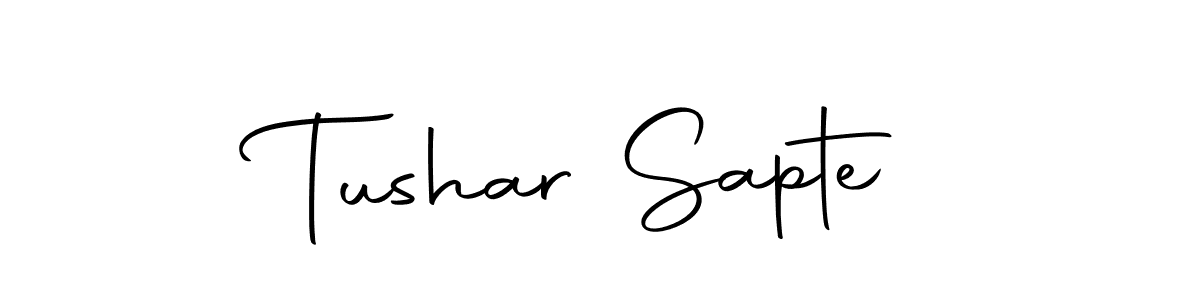 You should practise on your own different ways (Autography-DOLnW) to write your name (Tushar Sapte) in signature. don't let someone else do it for you. Tushar Sapte signature style 10 images and pictures png
