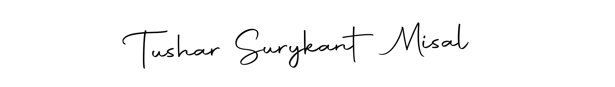 How to make Tushar Surykant Misal name signature. Use Autography-DOLnW style for creating short signs online. This is the latest handwritten sign. Tushar Surykant Misal signature style 10 images and pictures png