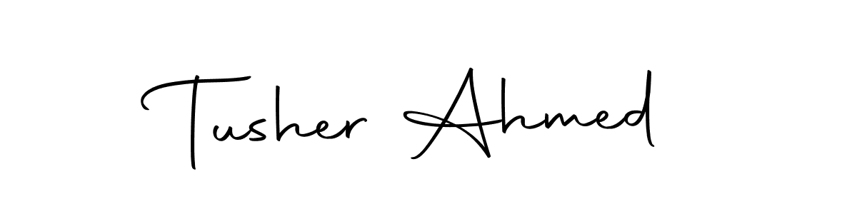 Here are the top 10 professional signature styles for the name Tusher Ahmed. These are the best autograph styles you can use for your name. Tusher Ahmed signature style 10 images and pictures png