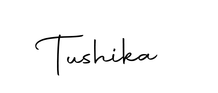 Make a beautiful signature design for name Tushika. With this signature (Autography-DOLnW) style, you can create a handwritten signature for free. Tushika signature style 10 images and pictures png