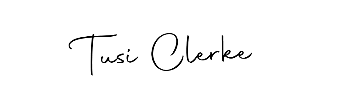 Design your own signature with our free online signature maker. With this signature software, you can create a handwritten (Autography-DOLnW) signature for name Tusi Clerke. Tusi Clerke signature style 10 images and pictures png