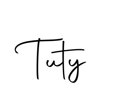 Use a signature maker to create a handwritten signature online. With this signature software, you can design (Autography-DOLnW) your own signature for name Tuty. Tuty signature style 10 images and pictures png